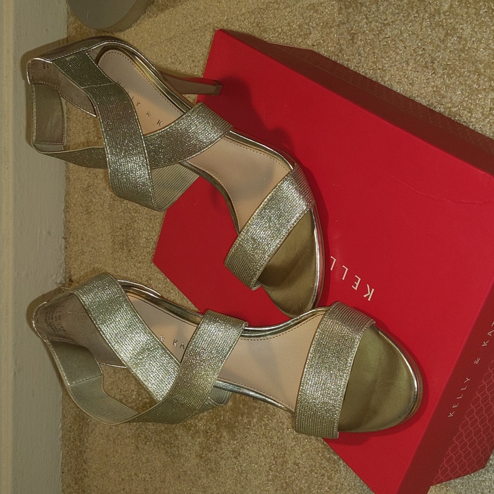 Metallic Gold Heels
